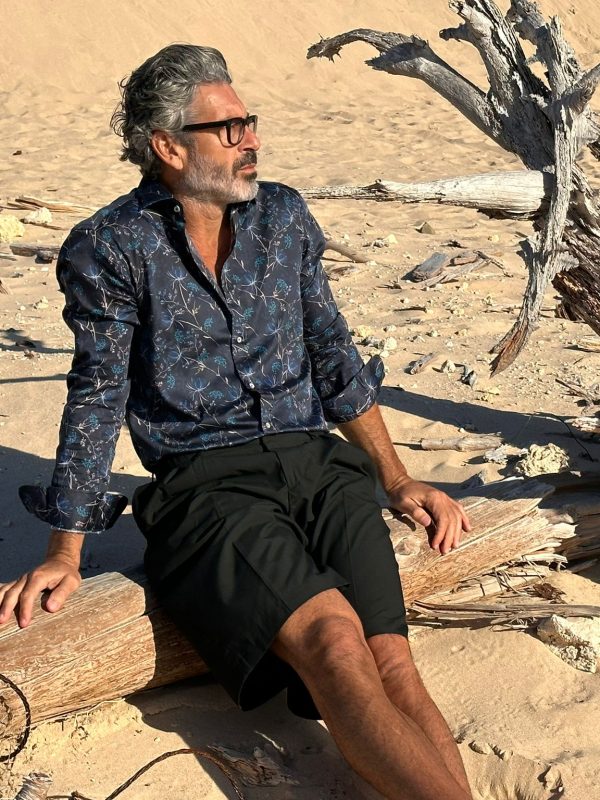 Camisa Monttesco Blue Flowers