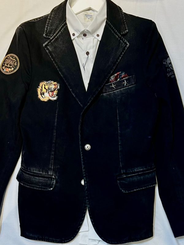 Americana Skull and Roses Estrellas Y Tigre Bordado