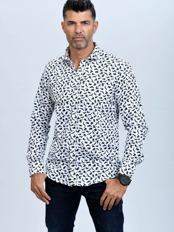 Camisa Monttesco Fantasía Estampada Ballenas