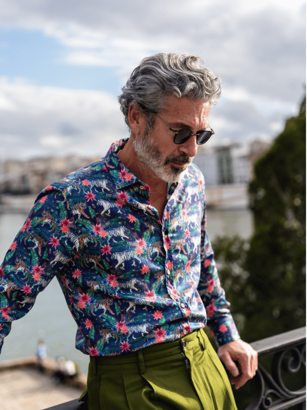 Camisa Monttesco Estampada Fantasía Selva