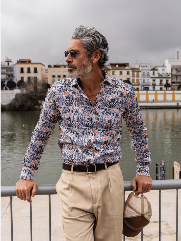 Camisa Monttesco Fantasía Cactus Vintage