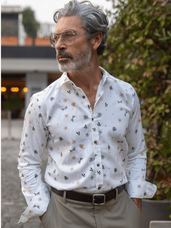 Camisa Fantasía Monttesco Mariposas Vintage